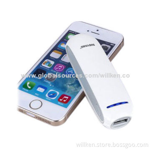 2,600mAh Power Banks for iPhone and iPad Mini, UVA White Face, 4 Top LED Indicator